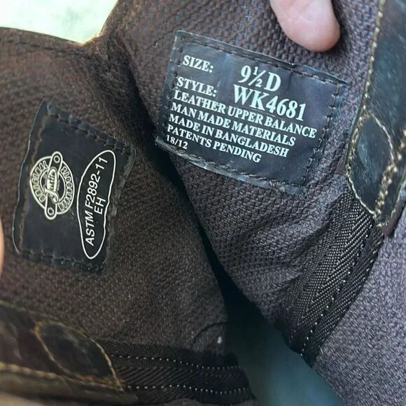 Justin Driller Western Work Boot Brown Men’s Size 9.5 Oil Resistant - Picture 4 of 9